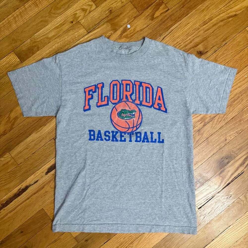 Vintage Florida Gators Basketball Graphic T-Shirt Grey